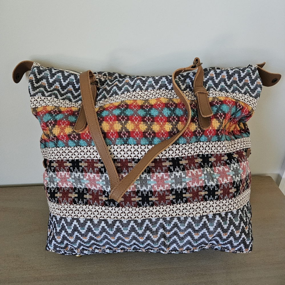 Noonday Collection Multicolor Patterned Tote - image 2
